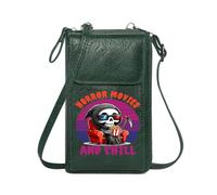 GEEADNB Women’s RFID Clutch Purse Women Leather Crossbody Purse Horror Movies Grim Reaper Pop Culture Parody Suitable for Daily Gifting Holiday Customized Gift