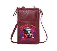 GEEADNB Women’s RFID Clutch Purse Women Leather Crossbody Purse Horror Movies Grim Reaper Pop Culture Parody Suitable for Daily Gifting Holiday Customized Gift