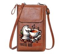 GEEADNB Women’s RFID Clutch Purse Women's Clutch Purse Contemplation Chess Coffee Classic Outfit Perfect for Outfits