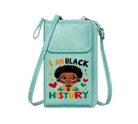 GEEADNB Women’s RFID Clutch Purse Women's Clutch Purse Stylized Illustration Colorful Garment I AM HISTORY Suitable for Everyday Use Cute Stylish Elegant Accessory