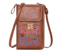 GEEADNB Women’s RFID Clutch Purse Womens Travel Bags Decorative Cursive Font Motivational Message BE KIND TO YOUR MIND Suitable for Daily Gifting Perfect for Teacher's Day
