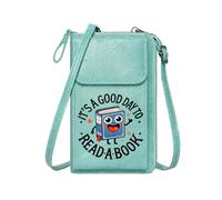 GEEADNB Women’s RFID Clutch Purse Womens Travel Bags Happy face Cartoon-style book Bedtime story Graduation Student Elegant Gift for Mother's Day