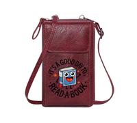 GEEADNB Women’s RFID Clutch Purse Womens Travel Bags Happy face Cartoon-style book Bedtime story Graduation Student Elegant Gift for Mother's Day