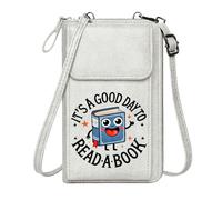 GEEADNB Women’s RFID Clutch Purse Womens Travel Bags Happy face Cartoon-style book Bedtime story Graduation Student Elegant Gift for Mother's Day