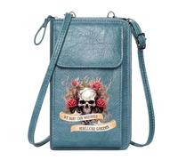 GEEADNB Women's Clutch Purse Card Wallets Purse Rebellion Skull Memento Mori Christmas Holiday Present Cute Stylish Elegant Accessory