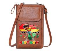 GEEADNB Women's Clutch Purse Cell Phone Purse with Zipper Pan-Africanism Cultural Pride Black History Suitable for Everyday Use Personalized Gifts for Girlfriend Friends