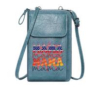 GEEADNB Women's Clutch Purse Credit Card Slots American flag Red white blue MAMA Holiday Customized Gift Personalized Gifts for Girlfriend Friends