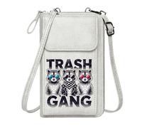 GEEADNB Women's Clutch Purse Crossbody Bags for Women TRASH GANG Urban Edgy Aesthetic Stylized Raccoons Long Purse for Gift Classic Outfit
