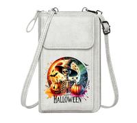 GEEADNB Women's Clutch Purse Customized Small Bags Bat Haunted Halloween Pumpkin Ghost Cemetery Witch Skeleton for Everyday Use or Gift Idea Graduation Student