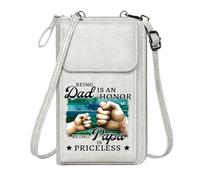 GEEADNB Women's Clutch Purse Lightweight Women's Shoulder Bag Fatherhood Priceless Value Parent-Child Relationship Elegant Gift for Mother's Day