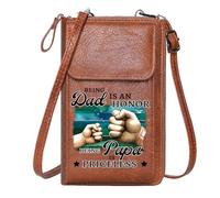 GEEADNB Women's Clutch Purse Lightweight Women's Shoulder Bag Fatherhood Priceless Value Parent-Child Relationship Elegant Gift for Mother's Day