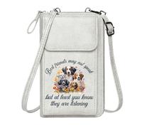 GEEADNB Women's Clutch Purse Lightweight Women's Shoulder Bag Heart-shaped dogs Colorful flowers Silent companionship Season Gifts