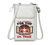 GEEADNB Women's Clutch Purse Personalized Leather Cell Phone Wallet Hellish Setting Whimsical Fantasy Cute Creature for Everyday Use or Gift Idea Classic Outfit