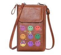 GEEADNB Women's Clutch Purse Small Crossbody Bags Smiley Faces 3x3 Grid Unique Accessories Graduation Student for Valentine's Day Birthday Gifts