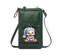 GEEADNB Women's Clutch Purse Small Shoulder Bag Hot Chocolate Cup Cartoon Duckling Striped Pajamas Adjustable Strap PU Leather Phone Bags