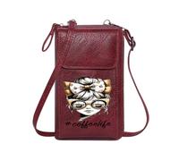 GEEADNB Women's Clutch Purse Women ID Credit Card Case cupcake bow round sunglasses gold glitter edges Classic Outfit for Valentine's Day Birthday Gifts
