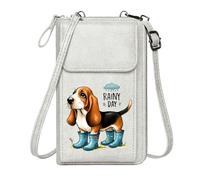 GEEADNB Women's Clutch Women Leather Crossbody Purse Beagle Dog Rain Boots Rainy Day Leather Purse for Lover