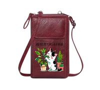 GEEADNB Womens Travel Bags Card Wallets Purse Black and White cat Whimsical Hearts Potted Plants Travel RFID Safe Present