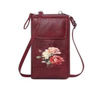 GEEADNB Womens Travel Bags Card Wallets Purse Bloom again black background roses Large Capacity Purse Gift Perfect for Printed Present