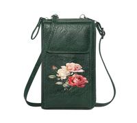 GEEADNB Womens Travel Bags Card Wallets Purse Bloom again black background roses Large Capacity Purse Gift Perfect for Printed Present