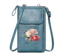 GEEADNB Womens Travel Bags Card Wallets Purse Bloom again black background roses Large Capacity Purse Gift Perfect for Printed Present