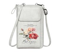 GEEADNB Womens Travel Bags Card Wallets Purse Bloom again black background roses Large Capacity Purse Gift Perfect for Printed Present