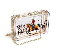 GEEADNB Womens Travel Bags Card Wallets Purse Galloping Horse, Freedom, Cowboy, Romantic Gifts for Wife Girlfriend Holiday Customized Gift