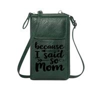 GEEADNB Womens Travel Bags Credit Card Slots frosty gradient because I said so stylized cursive font Leather Purse for Lover PU Leather Phone Bags