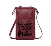 GEEADNB Womens Travel Bags Credit Card Slots frosty gradient because I said so stylized cursive font Leather Purse for Lover PU Leather Phone Bags