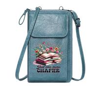GEEADNB Womens Travel Bags Personalized Crossbody Wallets Just one more chapter Colorful books Flowers and butterflies Holiday Customized Gift