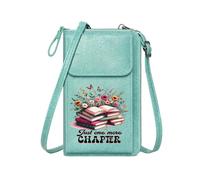 GEEADNB Womens Travel Bags Personalized Crossbody Wallets Just one more chapter Colorful books Flowers and butterflies Holiday Customized Gift