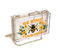 GEEADNB Womens Travel Bags RFID Blocking Zipper Phone Wallet Mental Well-being, Bee, Honeycomb, Adjustable Strap Classic Outfit