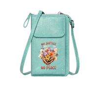 GEEADNB Womens Travel Bags Small Crossbody Bags Vibrant Flowers Symbolic Imagery No Justice No Peace Large Capacity Purse Gift Classic Outfit