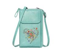 GEEADNB Womens Travel Bags Women Leather Crossbody Purse Colorful arrangement Heart-shaped flowers I see the 2 wishes Holiday Customized Gift Leather Purse for Lover