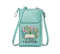 GEEADNB Womens Travel Bags Women Leather Crossbody Purse Open Book Colorful Flora Literary Whimsy Holiday Customized Gift Perfect for Teacher's Day