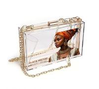 GEEADNB Womens Travel Bags Women's Clutch Purse Historical Significance, BLACK HISTORY, Cultural Heritage, Leather Purse for Lover Season Gifts