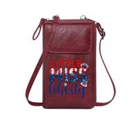 GEEADNB Womens Travel Bags Zipper Womens Wallet Patriotic Design Pageant Theme American Flag Elements Long Purse for Gift Christmas Holiday Present