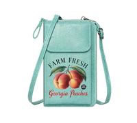 GEEADNB Zip Around Credit Card Bags Card Wallets Purse Hand Picked Farm Fresh Georgia Peaches for Everyday Use or Gift Idea Long Purse for Gift