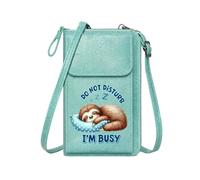GEEADNB Zip Around Credit Card Bags Credit Card Slots Relaxation Do Not Disturb Sloth Perfect for Printed Present