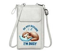 GEEADNB Zip Around Credit Card Bags Credit Card Slots Relaxation Do Not Disturb Sloth Perfect for Printed Present