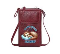 GEEADNB Zip Around Credit Card Bags Credit Card Slots Relaxation Do Not Disturb Sloth Perfect for Printed Present