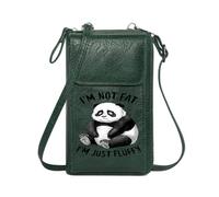 GEEADNB Zip Around Credit Card Bags PU Leather Phone Purse Panda Cartoonish style Sad expression Leather Purse for Lover Perfect for Outfits