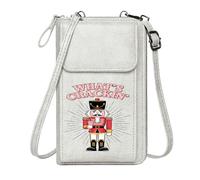 GEEADNB Zip Around Credit Card Bags Womens Travel Bags Bold Contrast Design Nutcracker Soldier Playful Cartoonish Style Elegant Gift for Mother's Day for Everyday Use or Gift Idea