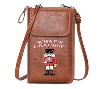 GEEADNB Zip Around Credit Card Bags Womens Travel Bags Bold Contrast Design Nutcracker Soldier Playful Cartoonish Style Elegant Gift for Mother's Day for Everyday Use or Gift Idea