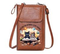 GEEADNB Zip Around Credit Card Bags Zipper Womens Wallet Kittens with Glasses Study Buddies Study Environment Holiday Customized Gift Graduation Student