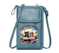 GEEADNB Zip Around Credit Card Bags Zipper Womens Wallet Kittens with Glasses Study Buddies Study Environment Holiday Customized Gift Graduation Student