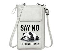 GEEADNB Zipper Womens Wallet Cell Phone Purse with Zipper Resistance Sad/Tired Cartoon Panda for Everyday Use or Gift Idea Season Gifts