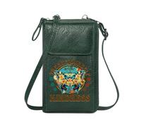 GEEADNB Zipper Womens Wallet Cell Phone Purse with Zipper Vibrant Butterfly Self-Kindness Message Floral Diversity Printed Gift Cute Stylish Elegant Accessory