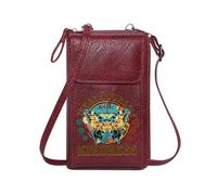 GEEADNB Zipper Womens Wallet Cell Phone Purse with Zipper Vibrant Butterfly Self-Kindness Message Floral Diversity Printed Gift Cute Stylish Elegant Accessory