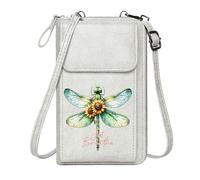 GEEADNB Zipper Womens Wallet Ladies Cell Phone Purse Sunflowers Just Breathe Dragonfly Suitable for Daily Gifting
